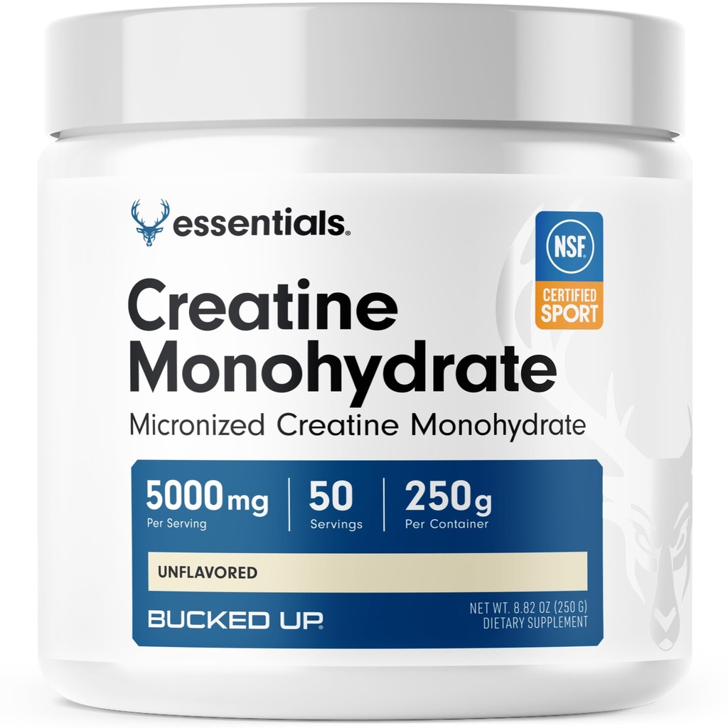 여성과 남성을 위한 순수한 Micronized Creatine Monohydrate를 위로 덮었습니다 - 섞고 불쾌하게 하기 쉬운 - 서빙 당 5G - 50 서빙 - 콘테이너 당 250 그램