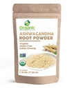 유기 Ashwagandha 뿌리 분말 - 1.10 lbs (17.64 oz) | Resealable Kraft 부대, 비 GMO의 인도 인 Ginseng, Withania Somnifera -100% 인도에서 원료, SHOPOSR에 의하여