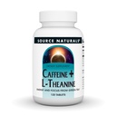 Source Naturals Caffeine + L-Theanine, Green Tea*의 에너지 및 초점 지원 - 120 정제