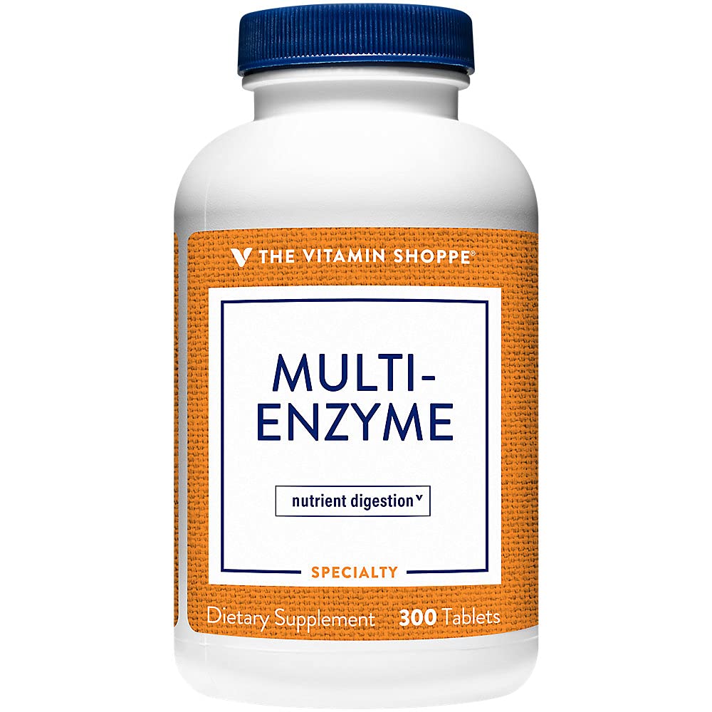 비타민 Shoppe Multi Enzyme - 단백질의 소화 및 흡수, 탄수화물 및 지방 (300 정제)