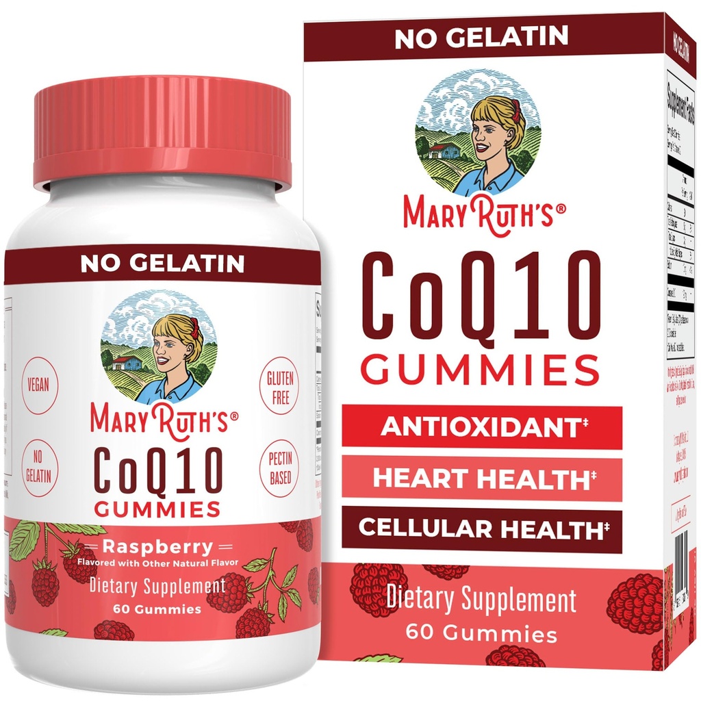 MaryRuth Organics CoQ10 Gummies | Coenzyme Q10 | 심장 건강 및 세포 건강을위한 거미 보충제 | 산화 | CoQ10 120 mg | Vegan | Non-GMO | 글루텐 무료 | 60 개 | 1 개월 공급