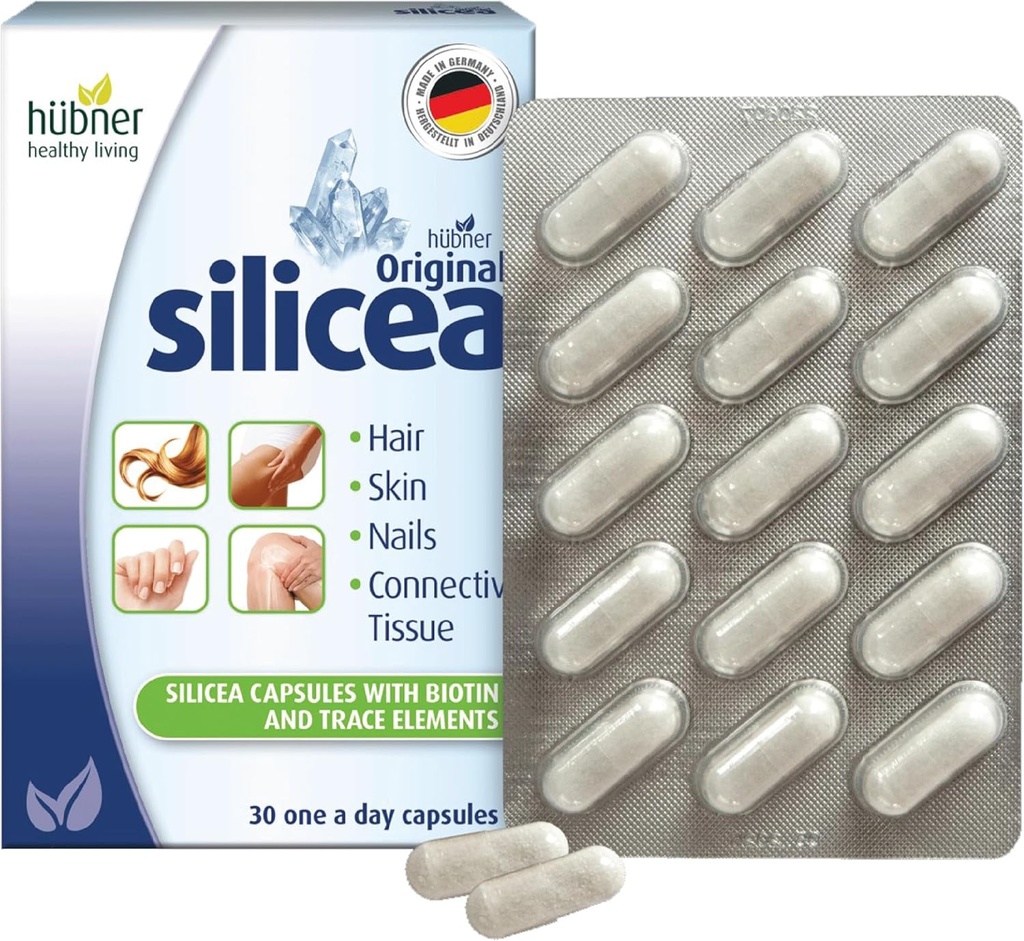 Hübner 본래 Silicea 젤 머리, 피부, 못 및 연결 조직, 순수한 콜로이드 실리카 젤 공식, 첨가물 없음 또는 부식물, 30의 서빙을 위한 1 일 캡슐