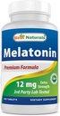 최고의 자연 멜라토닌 12 mg (1 년 공급) - 약물 무료 야간 수면 보조 - 수면과 휴식을위한 멜라토닌, 365 개 (365 개)