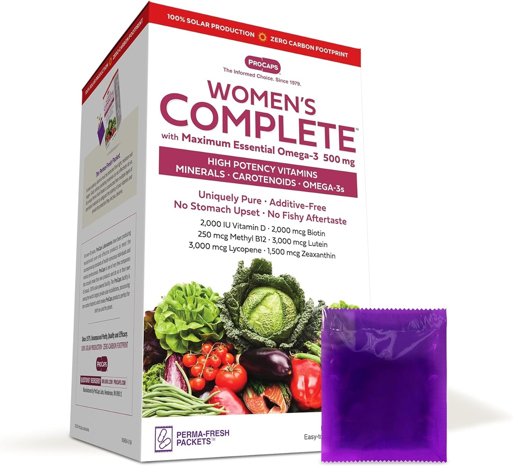 ANDREW LESSMAN Multivitamin - 최대 필수 Omega-3 500 mg 60 패킷 - 모든 영양소, 필수 비타민, 미네랄, Carotenoids의 30 + 높은 잠재력. 없음 첨가제