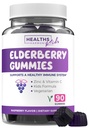 어린이용 Sambucus Elderberry Gummies - 블랙 엘더베리 비타민 C와 아연을 가진 아이 면역 지원 Gummies 매일과 계절 웰빙 - Vegan Non-GMO & Lab Verified (3 개월 공급)