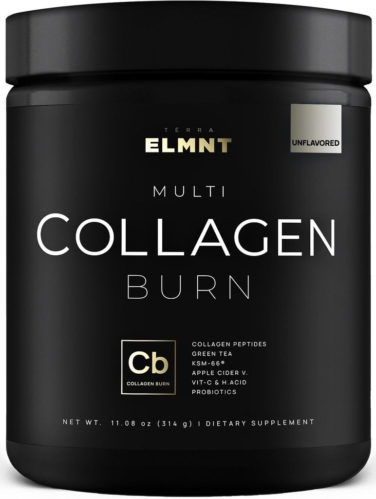ELMNT 여자 체중 감소 + 아름다움 w를 위한 최고 교원질 분말. Probiotics, Hyaluronic 산, ACV, KSM-66, Biotin - 여자를 위한 우수한 다 교원질 펩티드 단백질 보충교재 Colageno (불꽃)