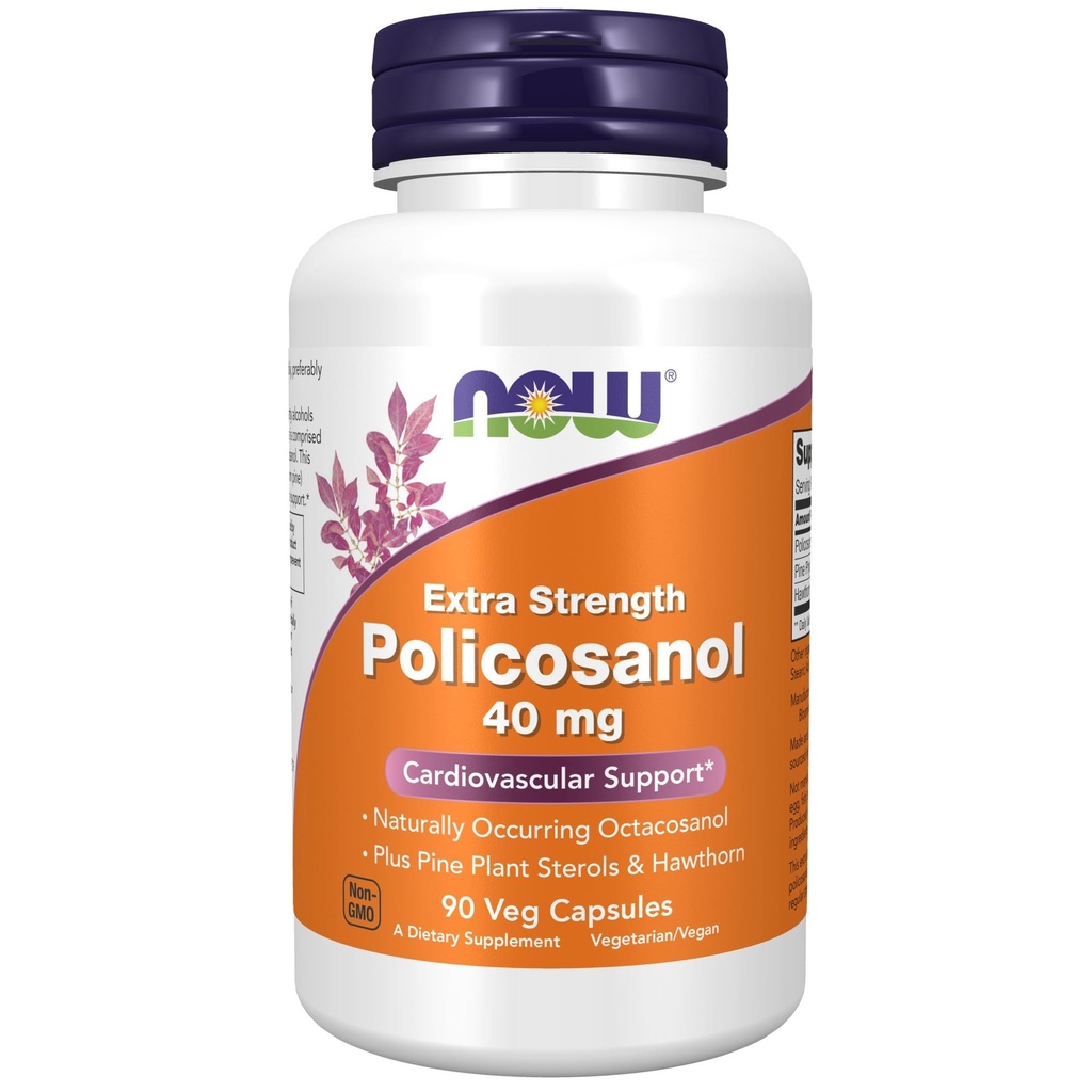 지금 음식은, 소나무 식물 Sterols와 Hawthorn, 여분 힘, 90 Veg 캡슐을 가진 Policosanol 40mg를 보충합니다