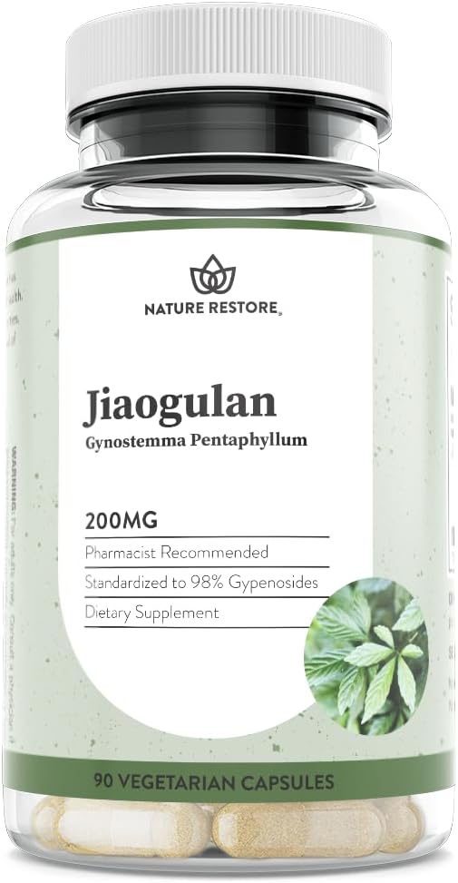 Jiaogulan 추출물 보충교재, 우리의 gynostemma Pentaphyllum는 98 퍼센트 Gypenosides, 자연적인 AMPK 활성제, 비 GMO, 글루텐 자유로운, 90ste Gynomma 캡슐, Vegan에 표준화됩니다