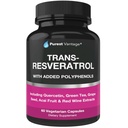 Resveratrol 보충교재 - Trans Resveratrol, Quercetin, 포도씨, 녹차, Acai 및 빨간 포도주 추출물을 가진 유력한 1400mg 공식 - 60의 Veggie 캡슐