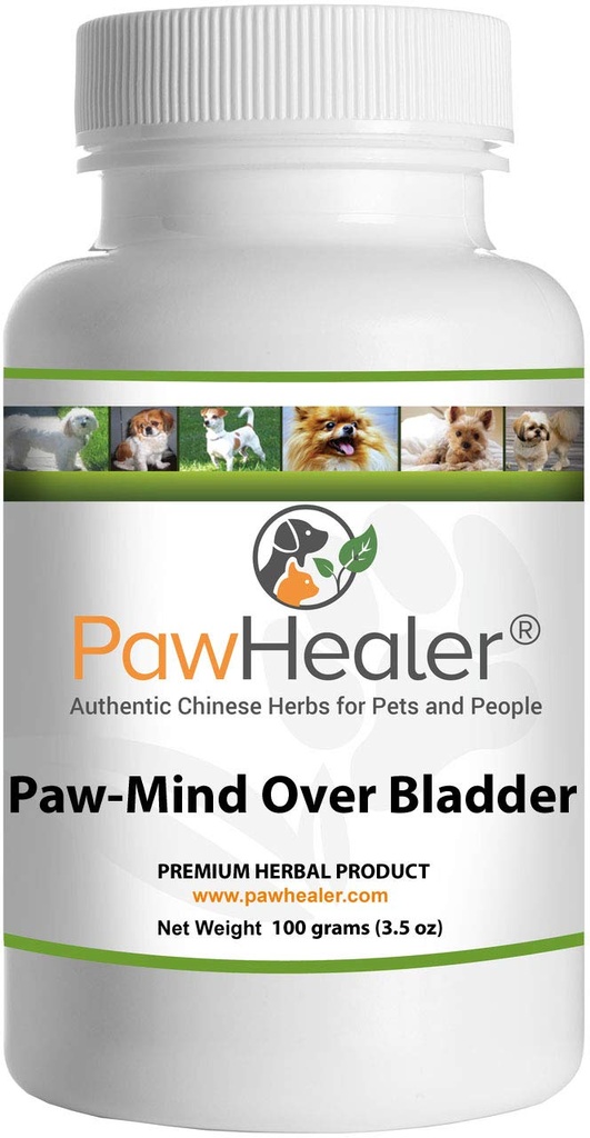 Dog Urinary Incontinence - Paw Mind Over Bladder - 누출 Bladder가있는 개를위한 초본 Remedy - 100 그램 분말