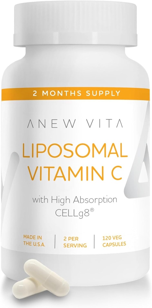 Liposomal 비타민 C 보충교재 - 강화된 면역력 지원, 산화를 억제하는 부유한, 최선 흡수 & Bioavailability, 아스코르브산 힘, 비 GMO, 글루텐 자유로운, 식물 기초를 두어 - 120의 Veggie 모자