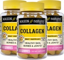 MASON NATURAL Collagen Gummies - 건강한 피부, 뼈 및 관절, 열대 맛, 코셔, 60 구미를 지원하십시오 (포장 3)