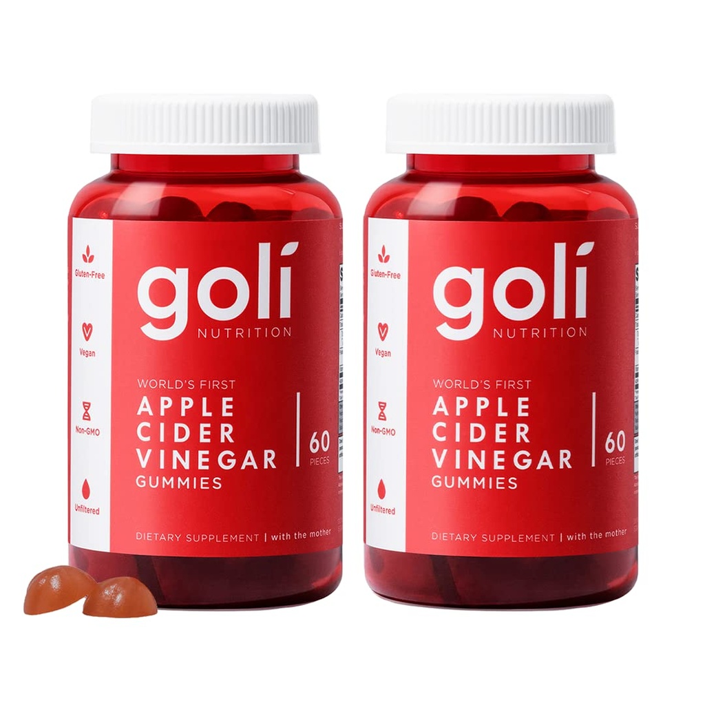 Goli 영양 보충, 애플 아이더 Vinegar 거미 비타민 영양, 60의 2 팩