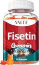 Fisetin 보충 교재 500mg - Gummy 보충교재, 세포질 건강 지원을 위한 강력한 산화 방지제 혼합 - Flavonoids & 식물 추출물을 가진 Vegan & Non-GMO 공식, 부스트 Cognitive 기능, 60 Gummies