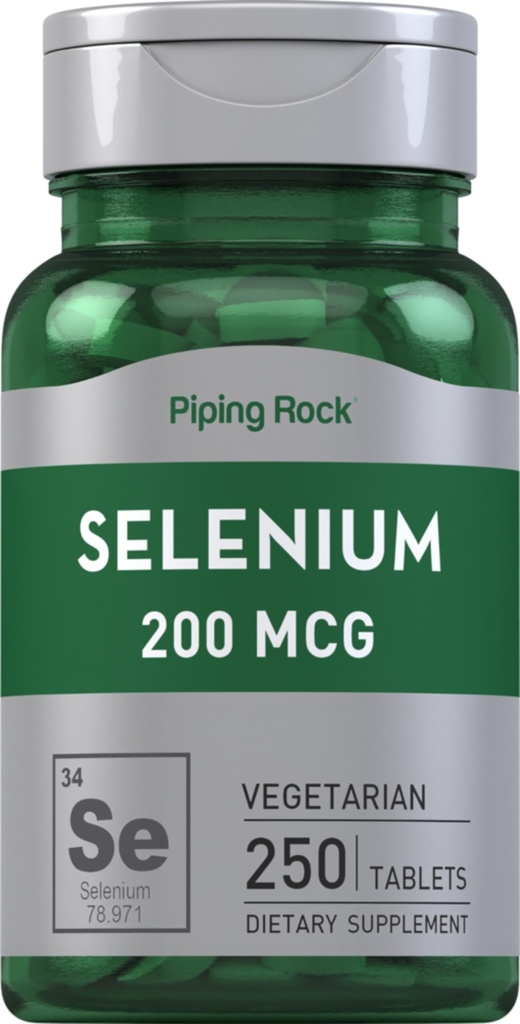 배관 바위 셀레늄 200mcg | 250 정제 | 채식주의, 비 GMO, & 글루텐 무료 수풀