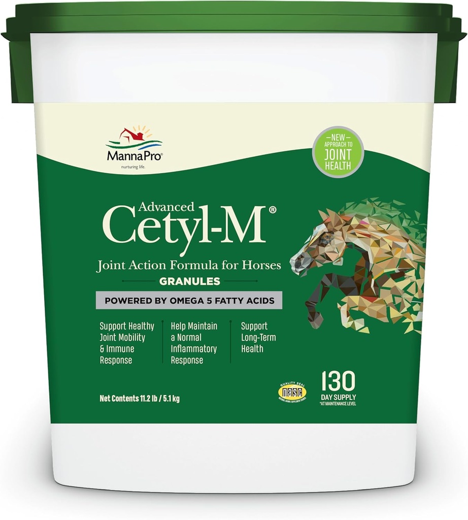 말을위한 Manna Pro Cetyl-M 합동 보충교재 - Omega 5 지방산에 의해 강화 - 11.2 lb
