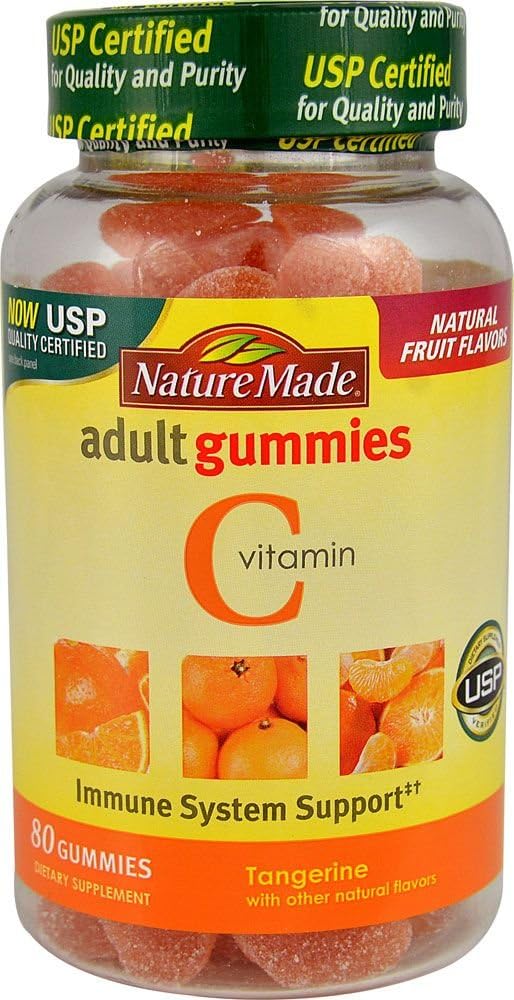 자연 만든 비타민 C 성인 Gummies, Tangerine 80 ea (포장 4)