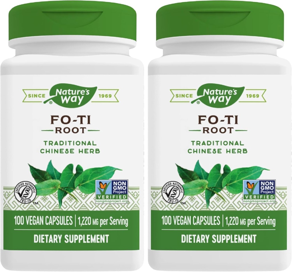자연의 방법 Fo-Ti 뿌리, 전통 중국 허브, 봉사 당 1,220 mg, 100 캡슐 (포장 2)