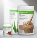 Trio Combo HERBALIFE 공식 1 건강한 영양 셰이크 혼합 (카페 라테 780g)-Herbal Aloe 농축 핀 (오리지널 473ml) - 초본 차 농축 (오리지널 102g)