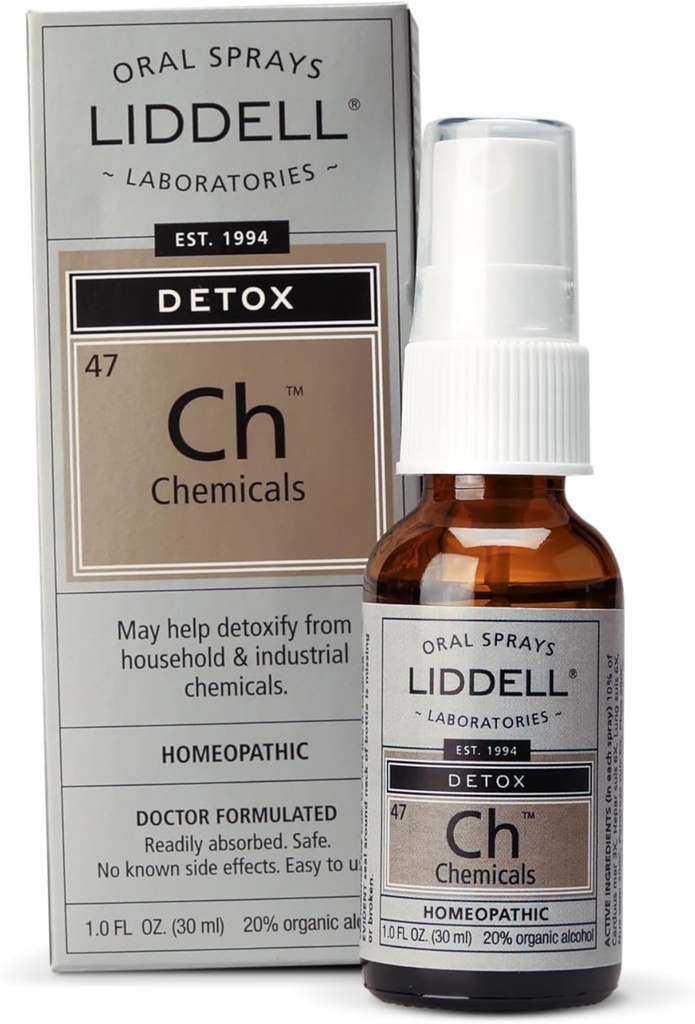 Liddell Homeopathic 화학 Detox 스프레이, 1 유체 Ounce