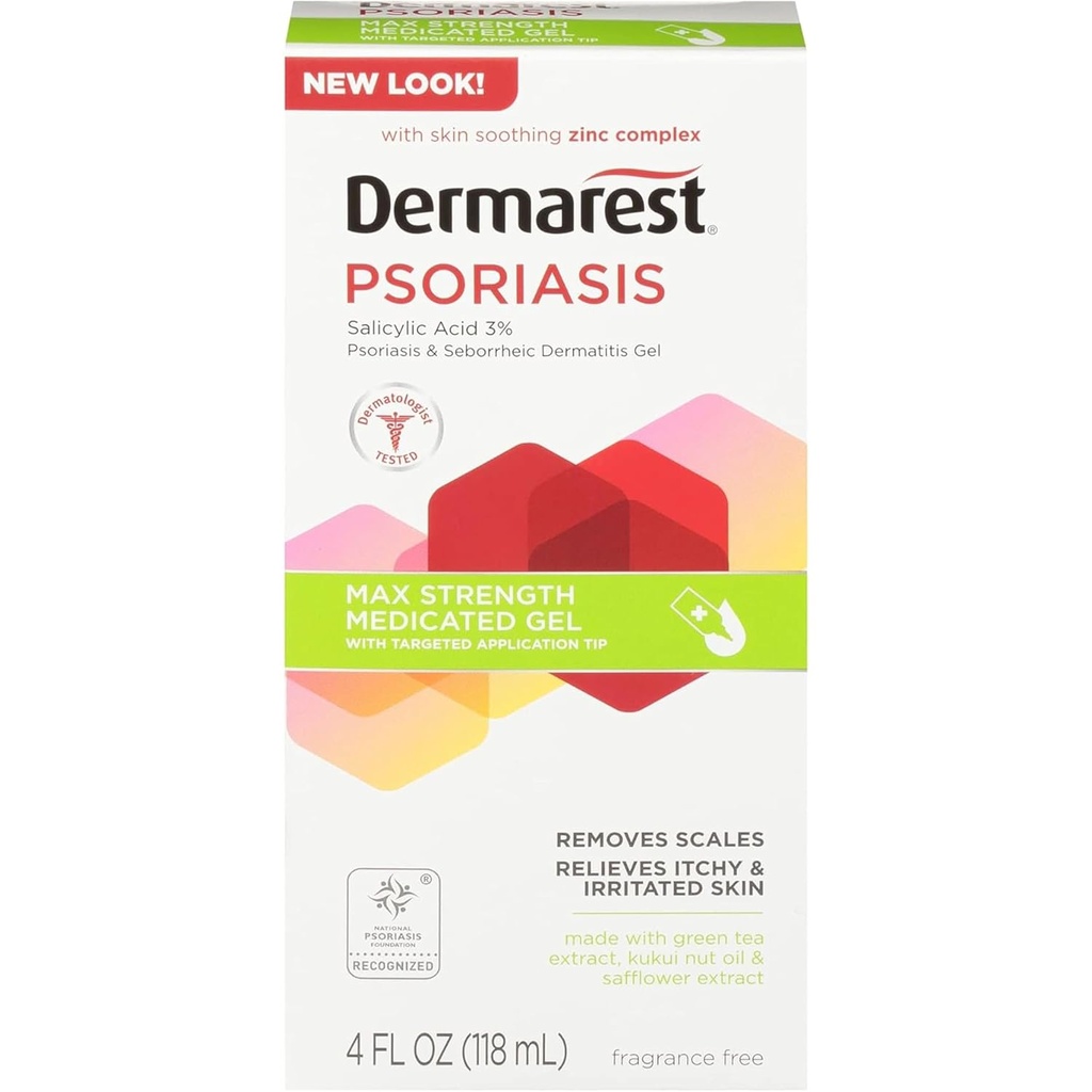 Dermarest Psoriasis Medicated 처리 젤, 4개 oz