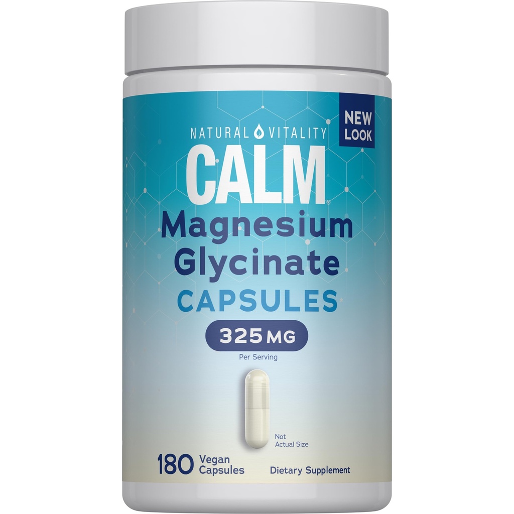 자연적인 Vitality Calm, 마그네슘 글리세라이드는 뼈, 근육, 심장, & 신경 건강, 비 GMO, Vegan, 글루텐 자유로운 180ct를 지원합니다