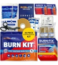 BurnFix® Burn Kit First Aid for Burn Emergency - 냉각 젤, 드레싱 및 장갑이있는 26 조각 화상 처리 - 주방, Sunburn, 화학 및 확장 된 구호 - 홈, 사무실, 여행
