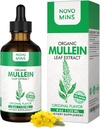 Mullein Leaf Tincture - Lung Cleanse - Vegan Lung Detox - 호흡 건강 및 면역 지원 드롭 - 자연 보충교재 액체 추출물 4 fl.oz. 엽록소
