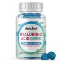 Hyaluronic 산 Gummies, Hyaluronic 산은 피부를 위한 비타민 C & Biotin 5000mcg, 머리, 못 건강, 여자 & 남자, 낮은 설탕, Vegan, 비 GMO, 60 조사를 위한 보충교재를 합동합니다