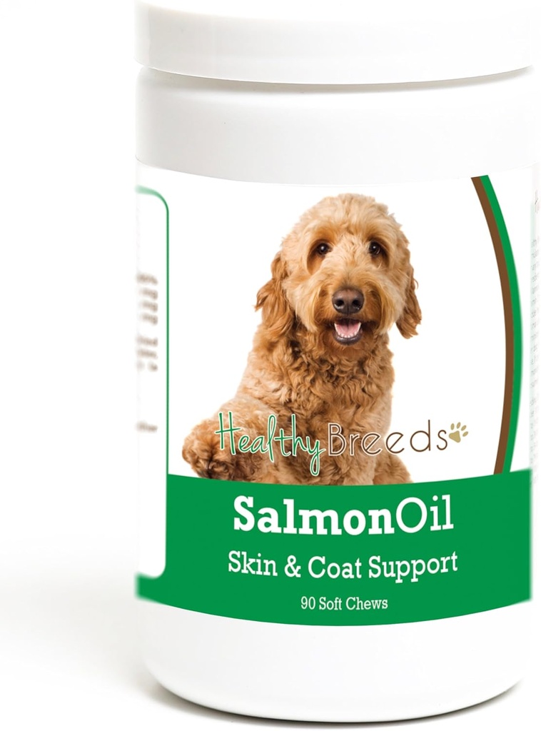 건강한 Breeds Goldendoodle 연어 기름 연약한 Chews 90 조사