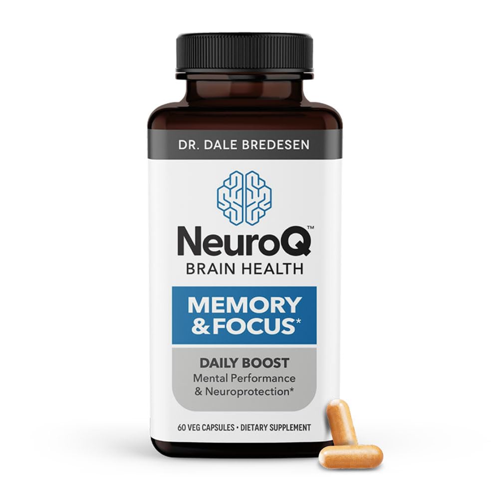 NeuroQ Memory & Focus | Neurologist Dr. Dale Bredesen의 공식화 | Cognitive Decline의 4가지 원인 | Ginkgo Biloba, Phosphatidylserine, Gotu Kola, Coffee Fruit, Turmeric & Propolis