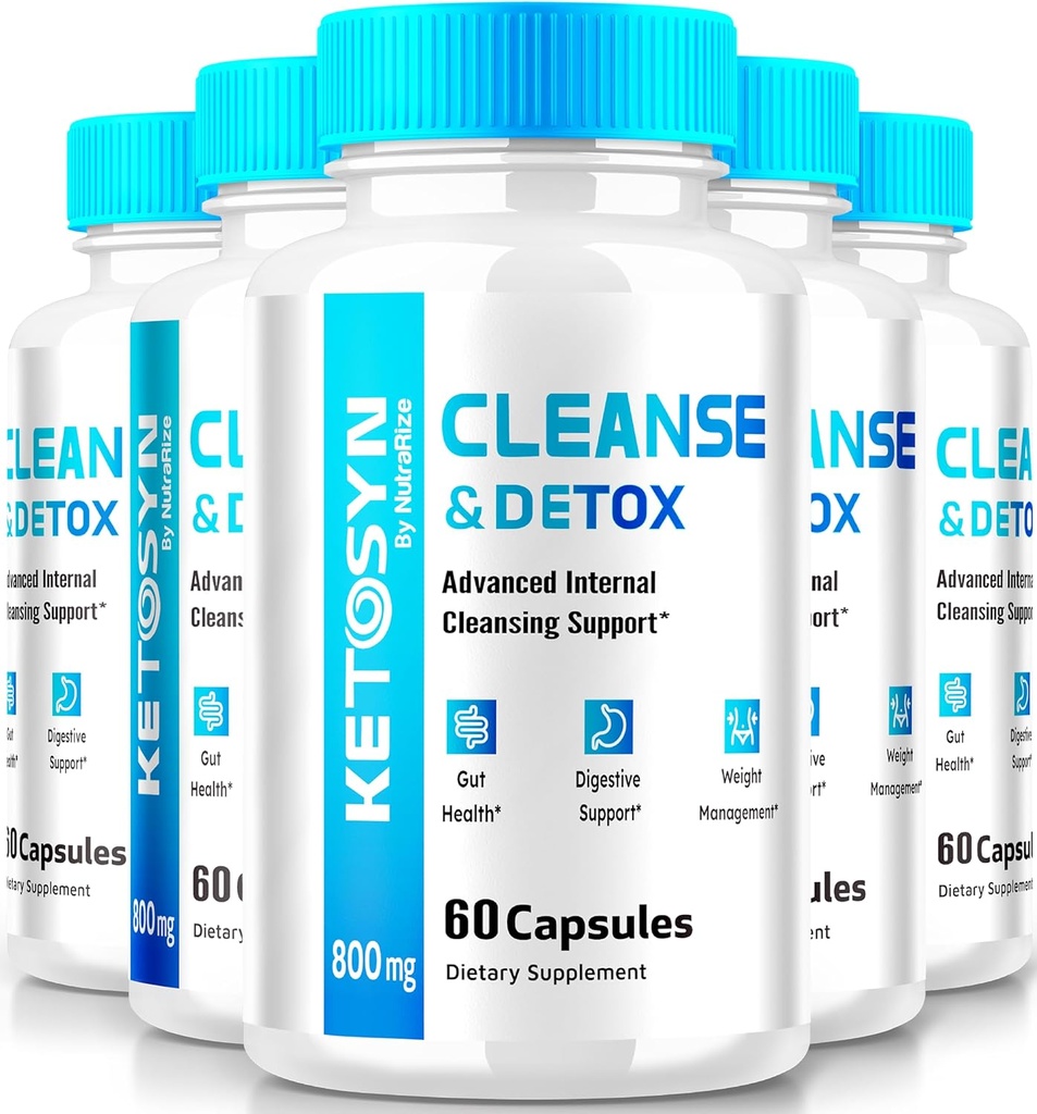 (5 팩) Ketosyn Cleanse & Detox 캡슐, 진보된 체중 감소를 위한 Ketosyn 알약, 최대 힘 Keto 혼합 지원 보충교재, Keto Syn 내부 정화 Pastillas 검토 (300의 캡슐)