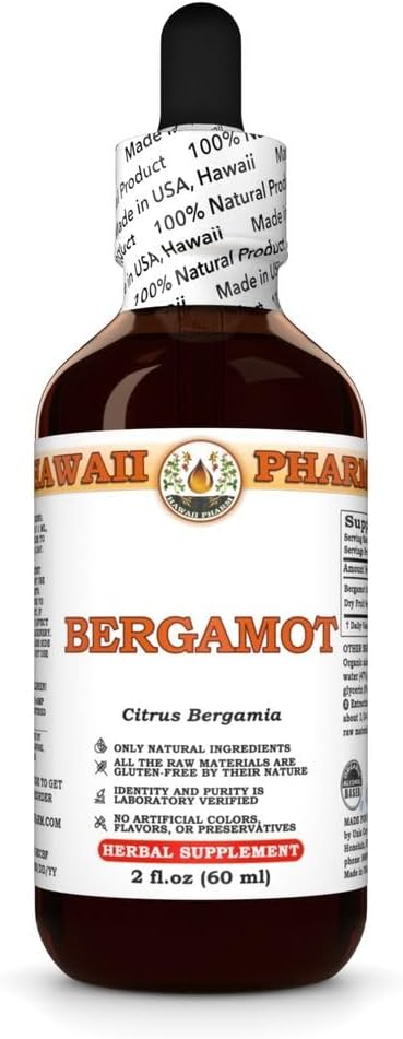 Bergamot 추출물, Lipid Balance용 Tincture, Cognitive Clarity, Eases Joint Discomfort, Natural Wellness - 2 fl.oz 지원