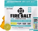 Fire Science Fire Salt Hydration Sticks, Electrolytes & Coconut Water, 마그네슘, 칼륨 및 나트륨, Zero Sugar, Single Serve On The Go Packs, 레몬 라임 풍미, 32 카운트