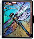 여행 Pill 주최자 작은 Pill 케이스 Purse Essentials 7 Days 귀여운 Pill 상자 포켓 또는 지갑 Pill Containe 여행 선물 (Art Dragonfly Stained Glass)