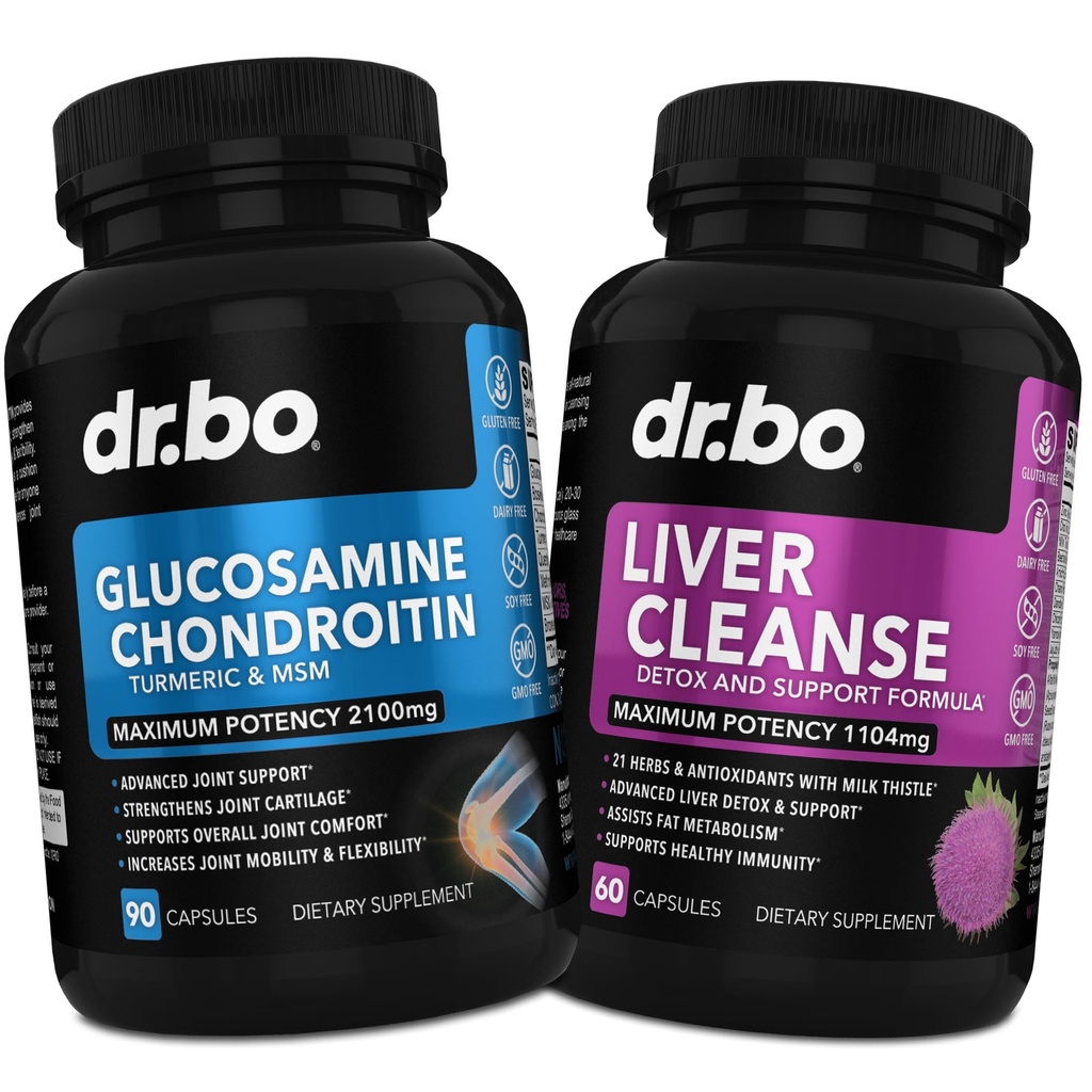 글루코사민 Chondroitin MSM Turmeric & Liver Cleanse Detox - 합동 건강 보충교재 무릎 뼈 합동, Liver Cleanse Detox 지원 - 합동 지원 알약 글루코사민 황산염 캡슐 합동 보충교재