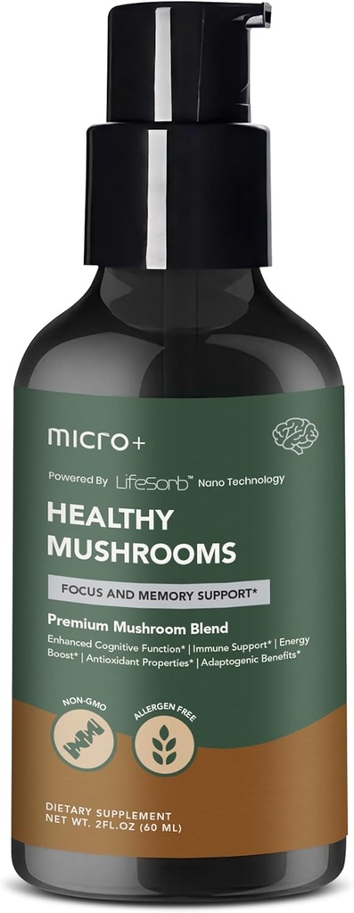 Mushroom+ by Micro+ Nootropic Brain Supplement with LifeSorb