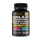 Shilajit Ashwagandha Rhodiola Rosea Panax Ginseng - 남성과 여성 - Shilajit 캡슐 - 60 Veggie 캡슐