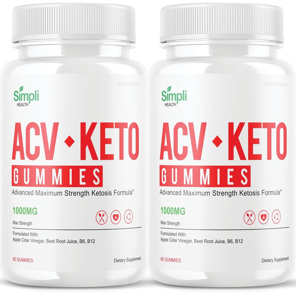 IDEAL PERFORMANCE (2 팩) Simpli ACV Ketos Gummies Simpli 건강 Gummies 단순히 Acc (120 Gummies)