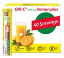 T & D Oxi C 1000 mg 비타민 C - 40 Vegan 음료 Effervescent 정제 - 오렌지 맛 - 독일에서 만든