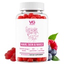 비타민 A, C, D, E, B6 및 Biotin을 가진 VITA GLOBE 머리, 피부 & 못 + 교원질 Gummies – 20mg | 건강한 머리 성장, 레이디언트 피부 & 강한 못을 위한 아름다움 & 웰니스 보충교재 – 60의 조사 (팩 1)