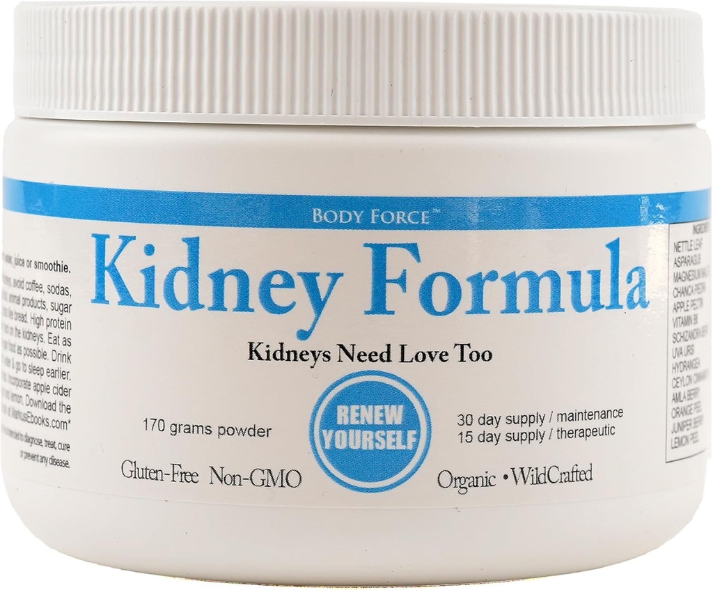 Kidney Formula Powder with Nettle Leaf, Asparagus, Chanca Piedra, Magnesium Malate - Kidney Health, Boosts Energy Levels를 강화하고 헤어 & 손톱을 개선하고 건강한 유린을 촉진합니다.