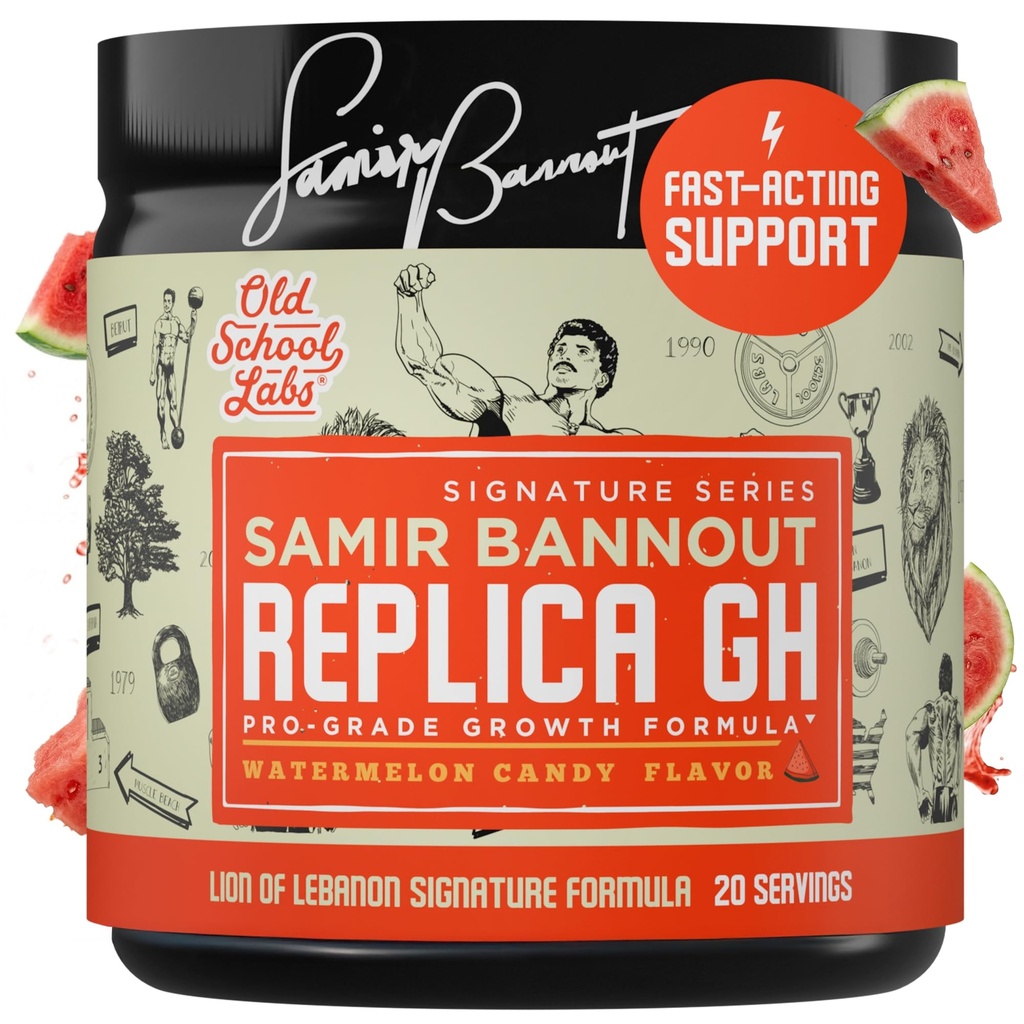 Replica Gh - 근육 건물 GH 부스트 분말 - 호르몬 최적화 및 근육 성장 규정식 보충교재 – 독점 OSL Mr. Olympia Samir Bannout 협업 – Watermelon Candy flavor – 20 서빙