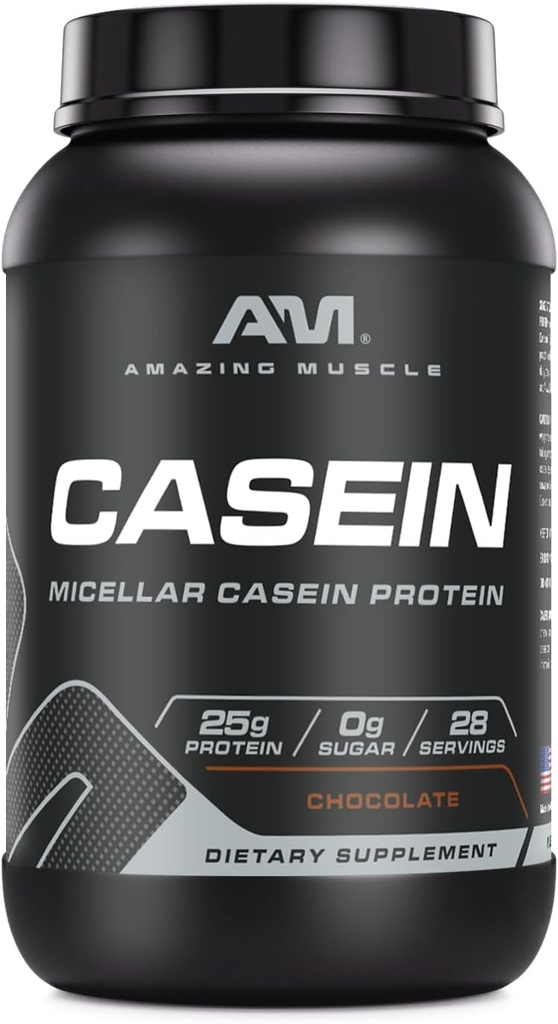 놀라운 근육 Casein 단백질 분말 | 초콜릿 맛 | 25 G Protein | 2 Lb (907 G) | Non-GMO | 미국산