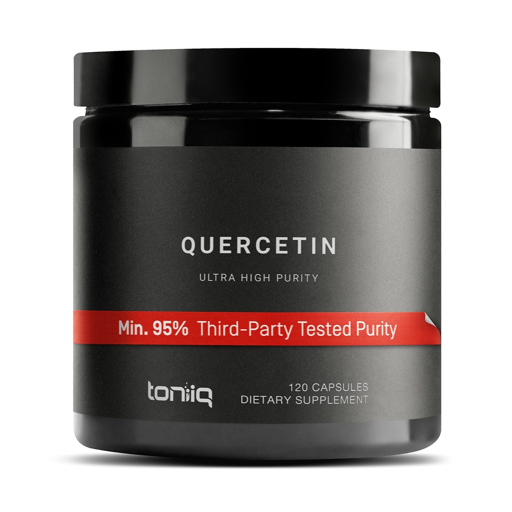 Toniiq 매우 높은 순수성 Quercetin 캡슐 - 95%+ 높게 순화되고 생물 가능 - 서빙 당 1000mg - 120의 캡슐 Quercetin 보충교재