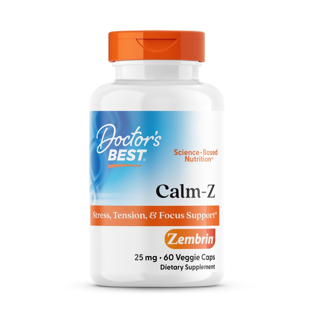 Zembrin, Stress & Mood Support, 25mg Veggie Caps, 60Count와 의사의 최고의 칼름