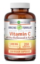 Rose HIPS & Citrus Bioflavonoids를 가진 놀라운 공식 비타민 C | 서빙 보충교재 당 1000 Mg | 250 Veggie 캡슐 | Non-GMO | 글루텐 프리 | 미국제