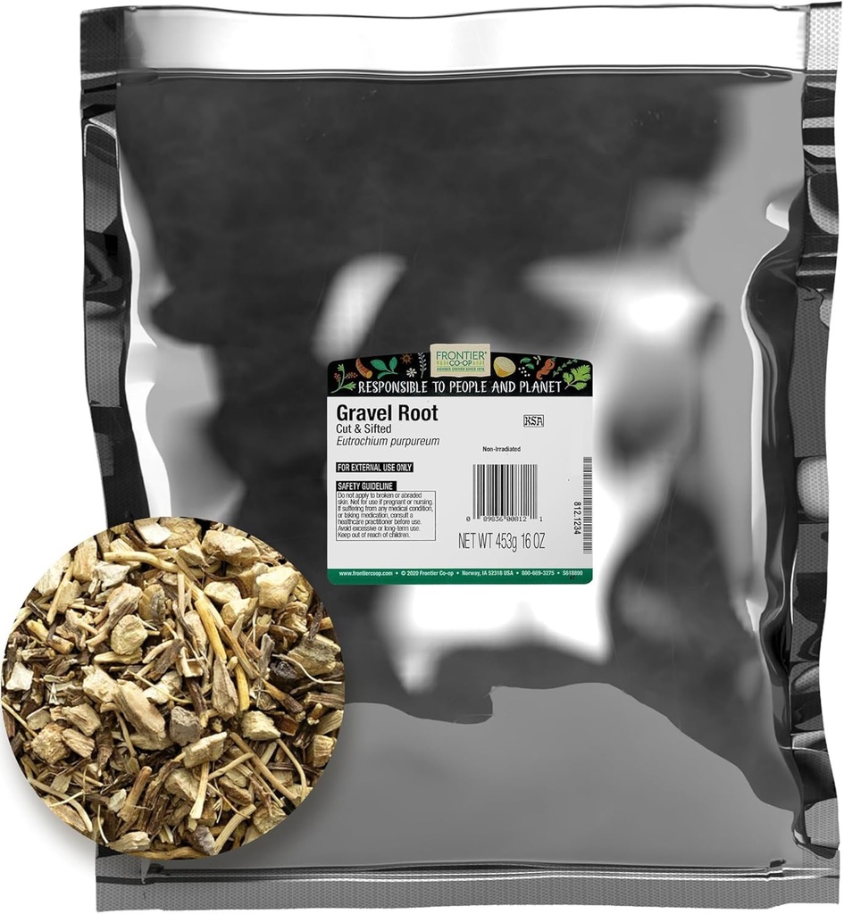 Frontier Co-op 절단 및 Sifted Wildcrafted Gravel 뿌리 1lb