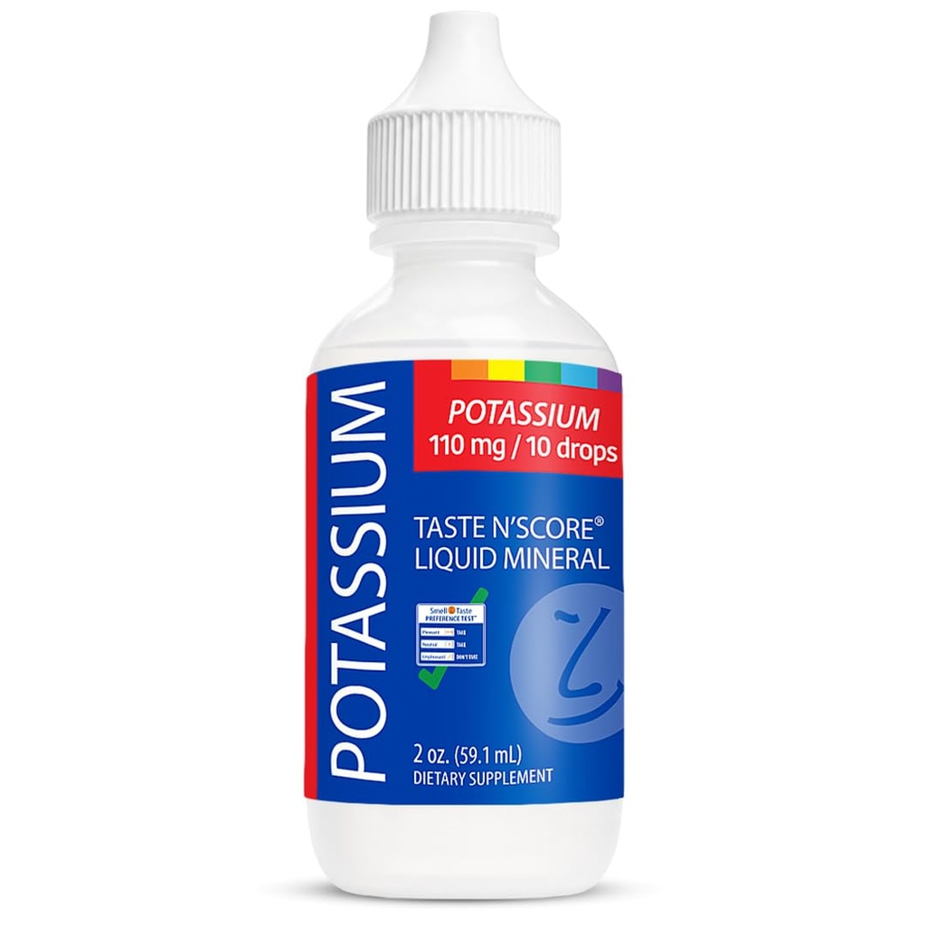 맛 N' 점수 칼륨 액체 Ionic 무기물 보충교재; 100% 순수한; 110 mg; 72의 서빙