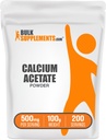BulkSupplements.com 칼슘 아세테이트 분말 - 칼슘 보충, 음식 급료 - 순수한 & 글루텐, 봉사 당 500mg, 100g (3.5 oz) (1의 포장)